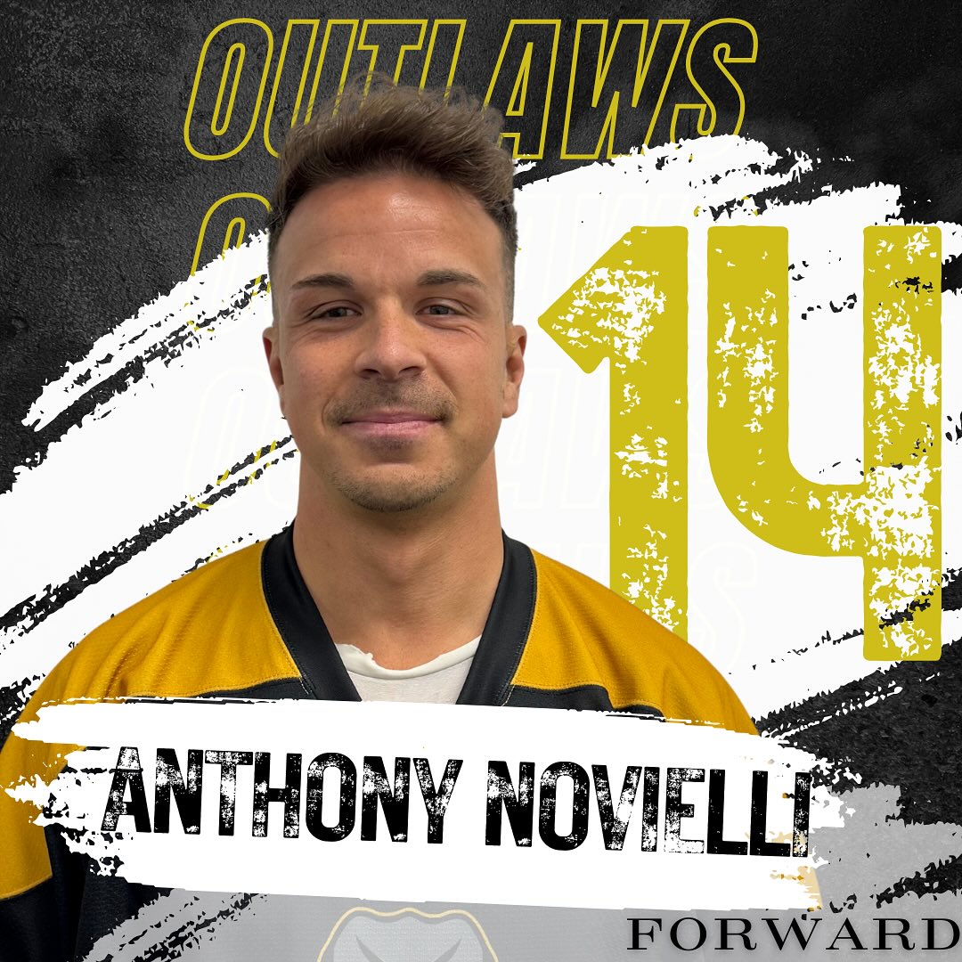 14 Anthony Novielli, forward for the Erin Outlaws