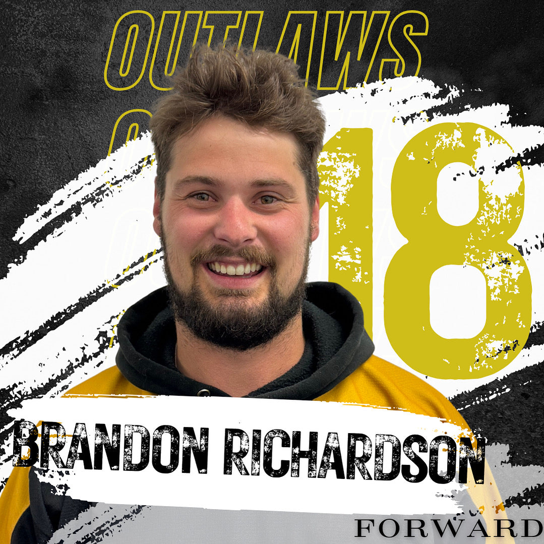 #18 – Brandon Richardson, forward for the Erin Outlaws