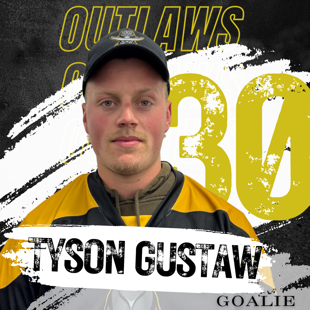 #30 – Tyson Gustaw, goalie for the Erin Outlaws
