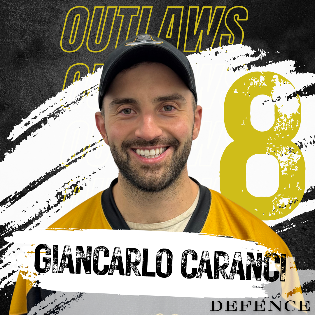 #8 – Giancarlo Caranci, defence for the Erin Outlaws