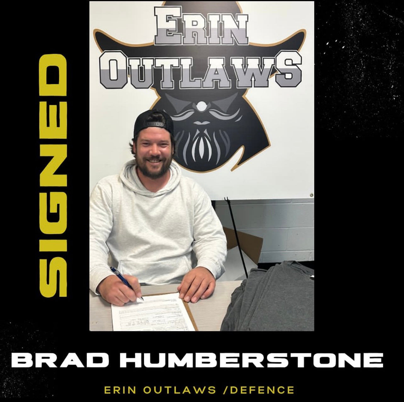 #51 Brad Humberstone, Assistant Captain and Defence for the Erin Outlaws