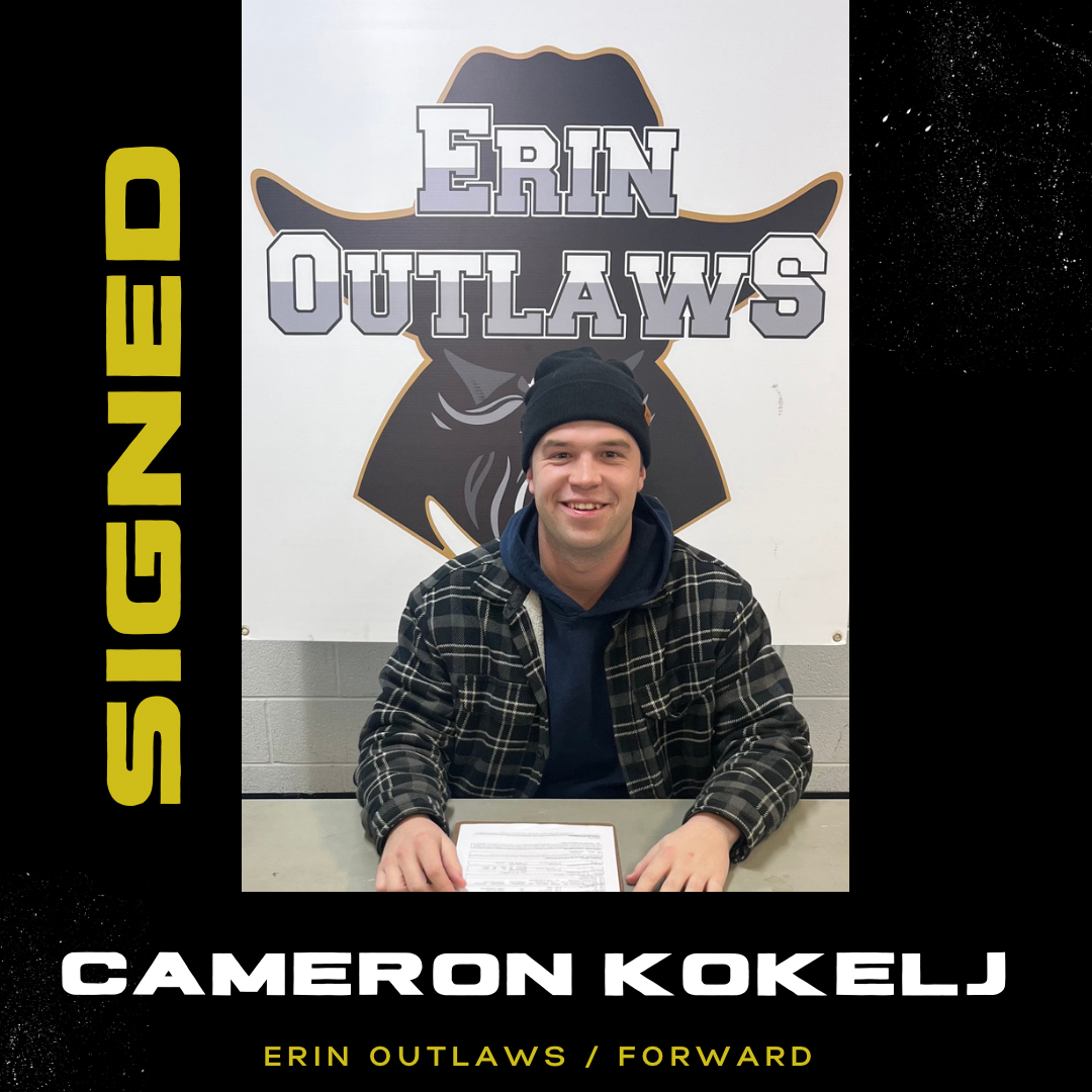 #8 Cameron Kokelj, Forward for the Erin Outlaws