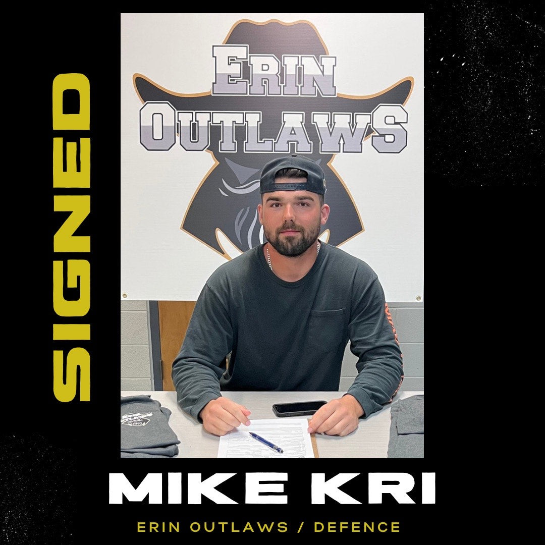 #13 Mike Kri, Defence for the Erin Outlaws