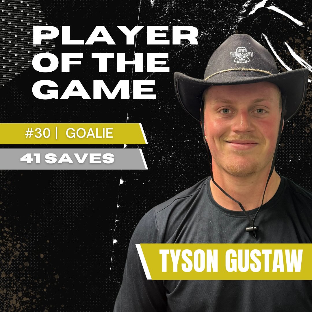 #30 – Tyson Gustaw Player of the Game Erin Outlaws VS Petrolia