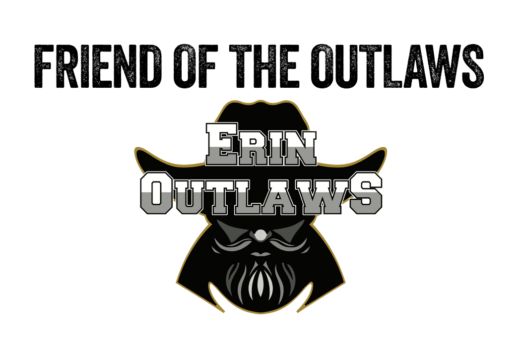 Erin Outlaws Logo with text 'Friend of the Outlaws' 